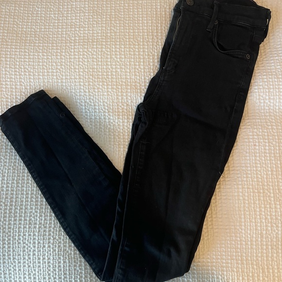 Agolde Sophie high rise skinny jeans in black - Picture 4 of 5